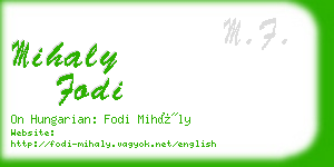 mihaly fodi business card